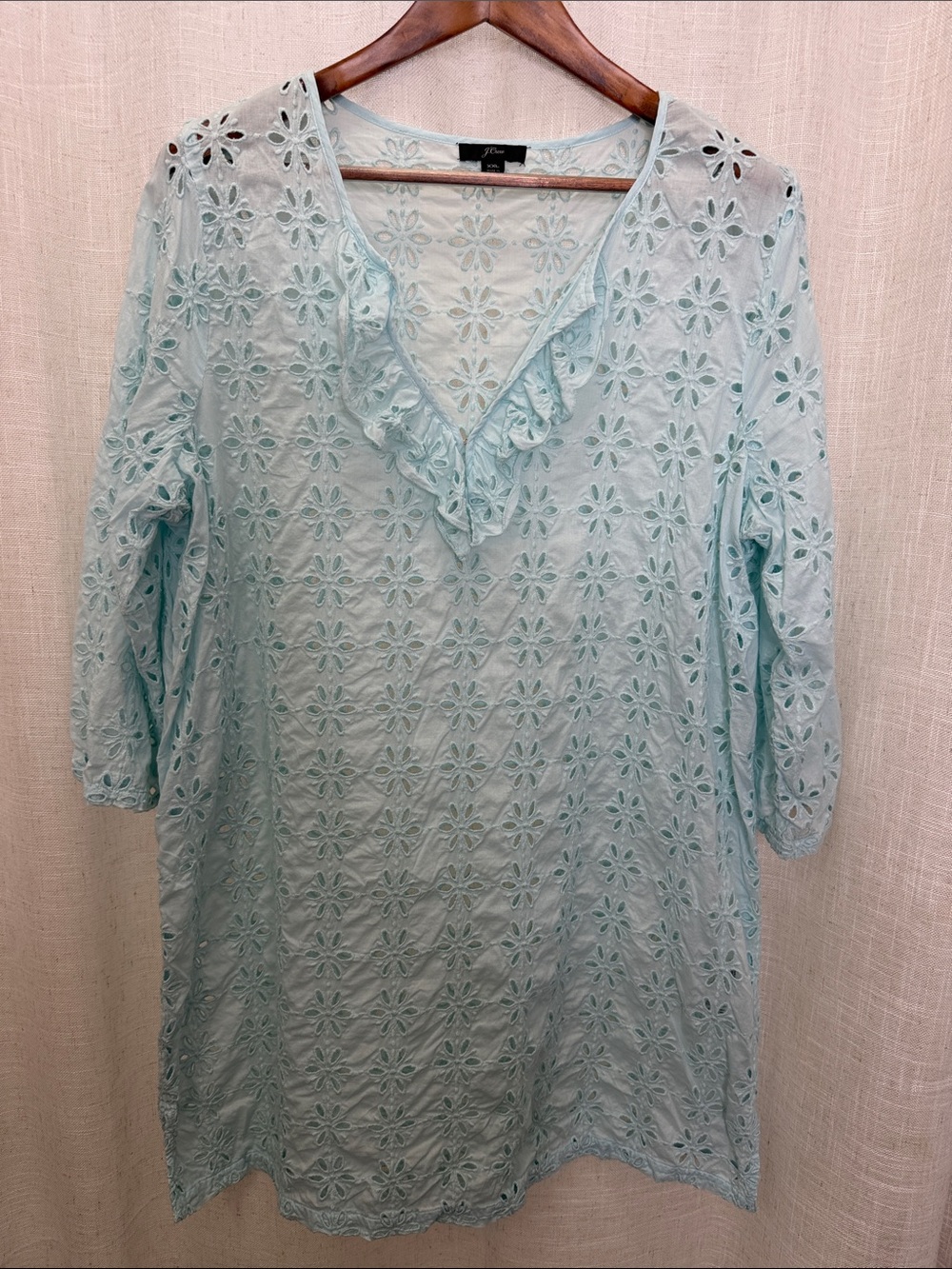 J. Crew Eyelet Tunic Swim Cover-Up Size XX-Large Excellent Condition